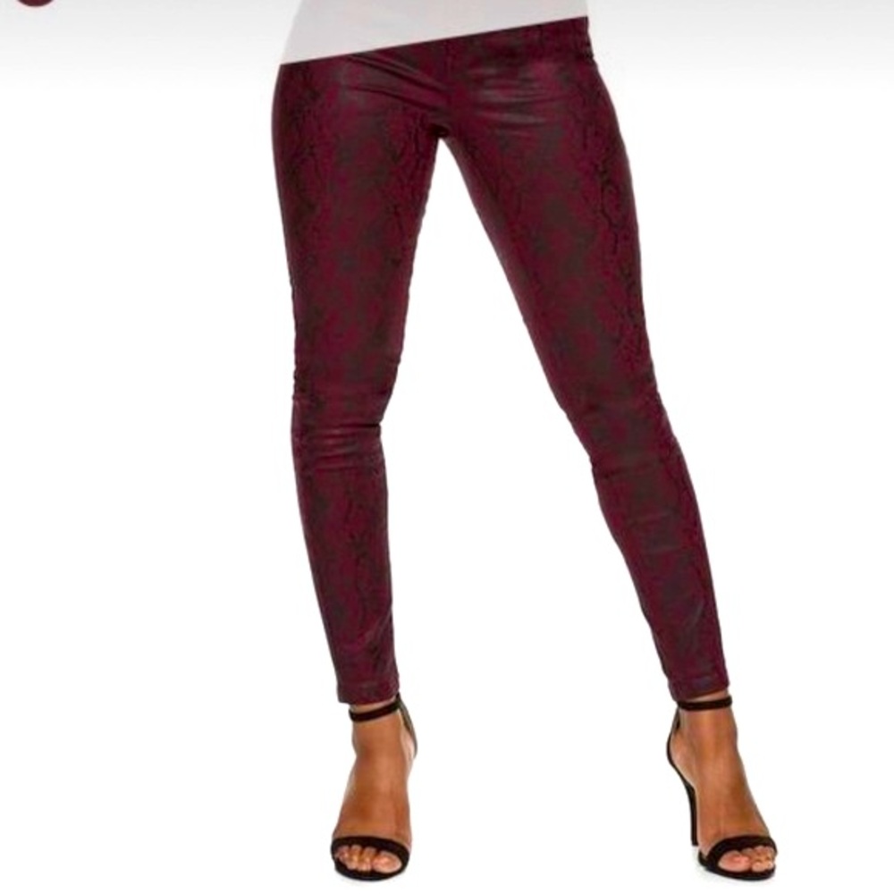 Jennifer Lopez Burgundy Skinny Jeans